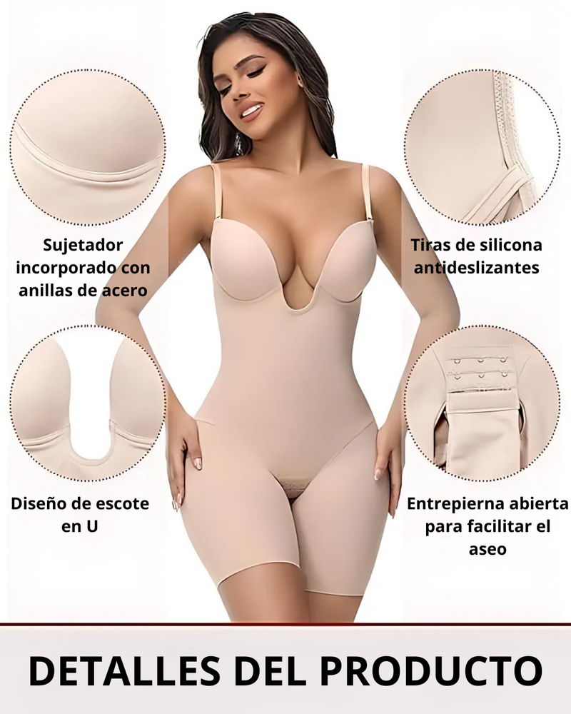 Faja Reductora de Cuerpo Entero con Escote en U