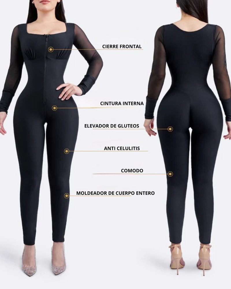 Faja Reductora con Cremallera Frontal y Efecto Lifting de Glúteos